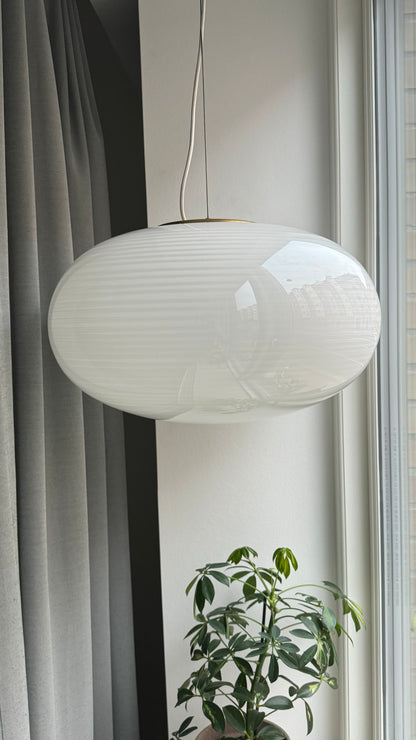 Murano oval pendant with horizontal swirl, 45 cm