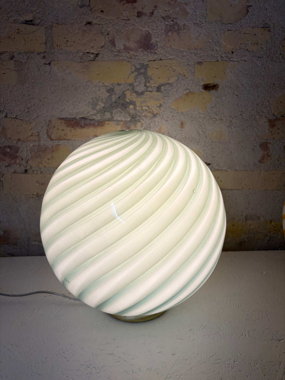 Mørkegrøn Murano swirl pendel, 30 cm - 2. sortering
