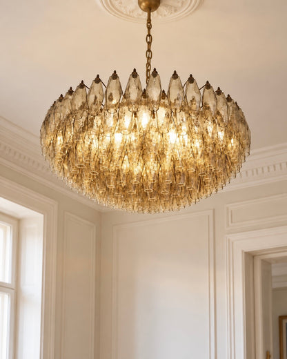 Murano chandelier | Poliedri | 185 glasses | Smoked