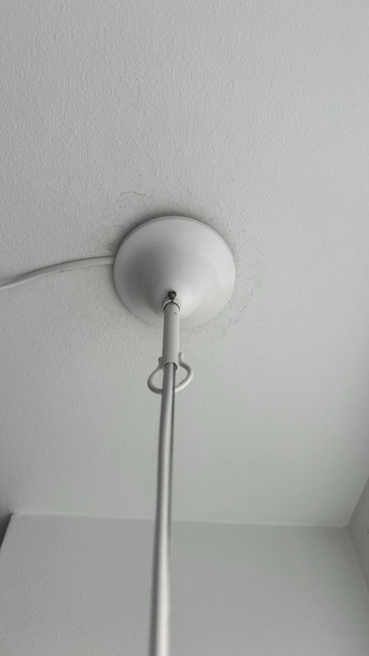 Murano cream/light yellow round pendant, 24 cm