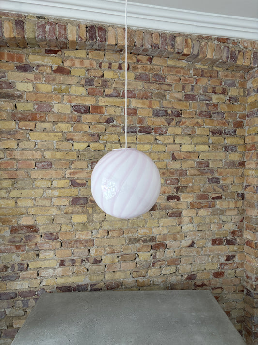 Lyserød Murano pendel, 30 cm
