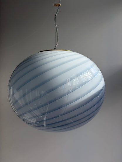 Large yellow Murano ceiling lamp, 40 cm