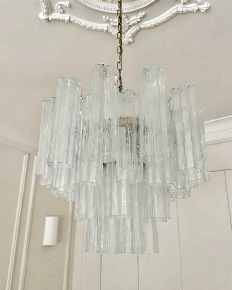 Murano lysekrone | Tuber | 36 glas | Klart glas