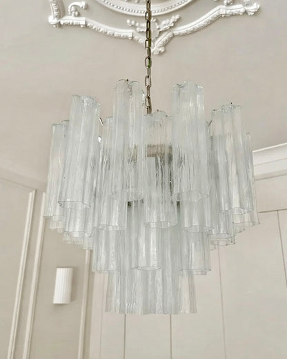 Murano lysekrone | Tuber | 36 glas | Klart glas