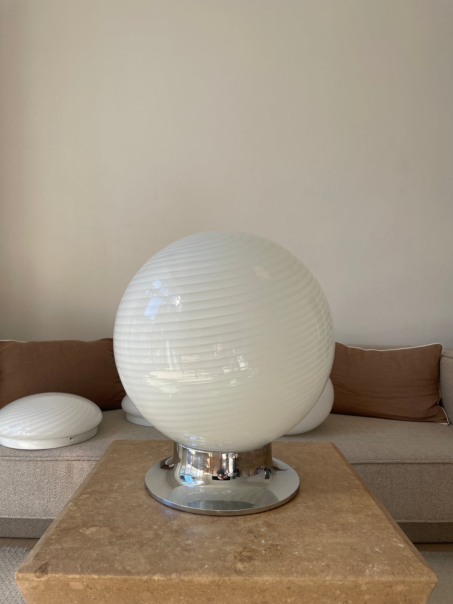 Stor vintage Murano bordlampe, 45 cm