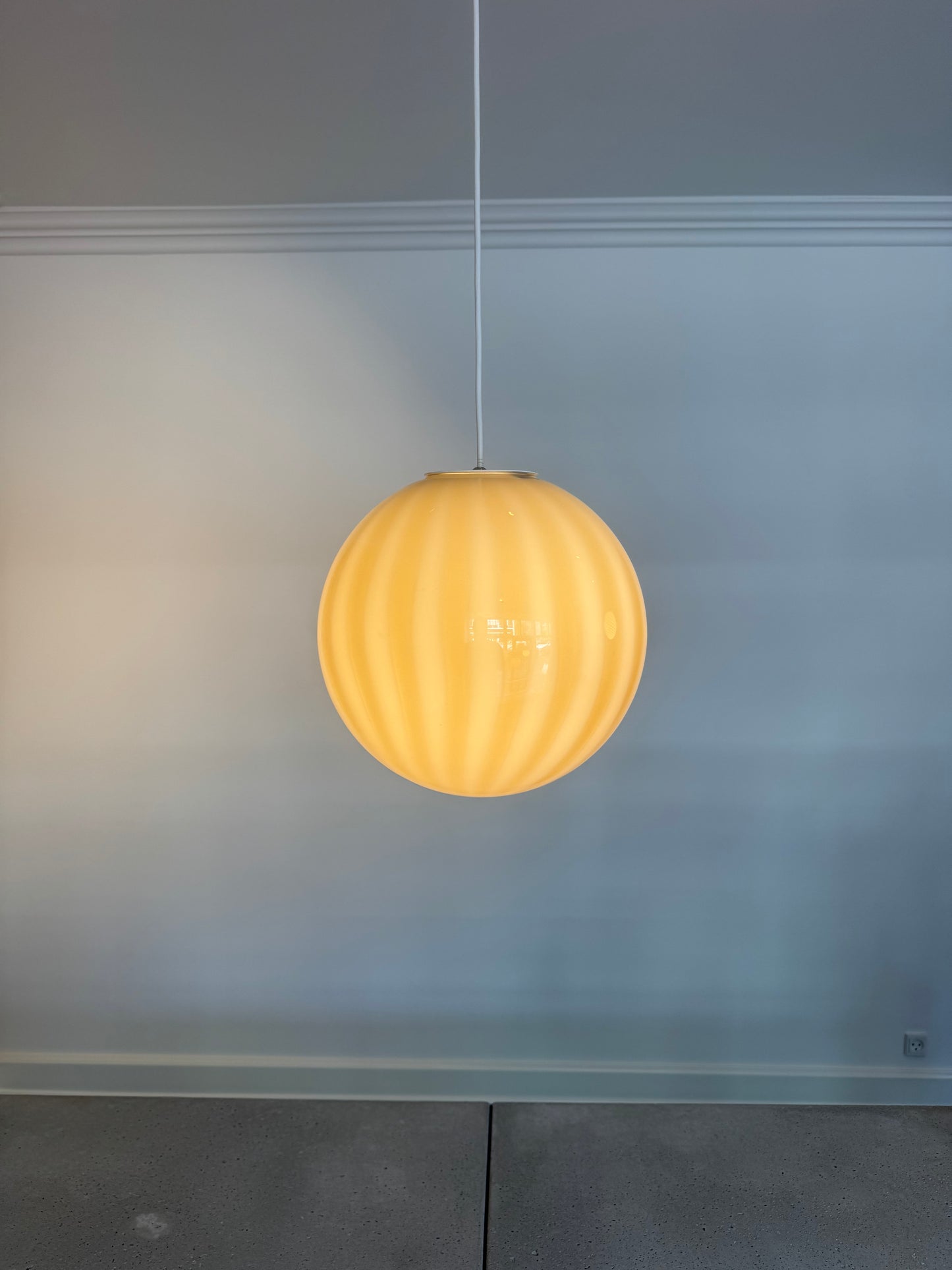 Grå candy Murano pendel, 30 cm