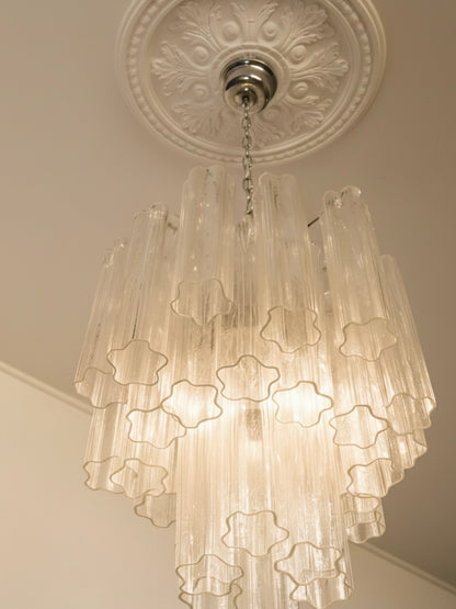 Murano lysekrone | Tuber | 30 glas | Klart glas