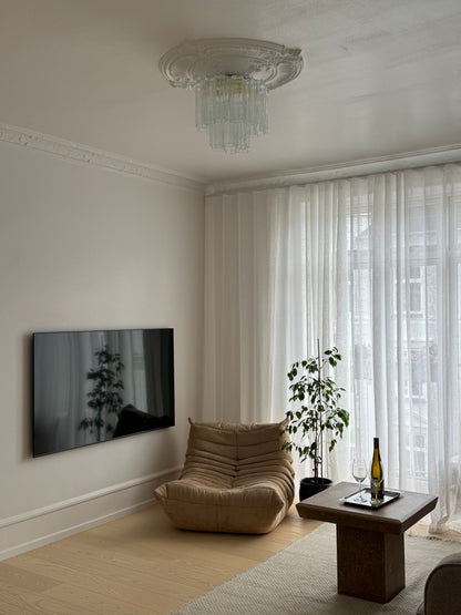 Murano lysekrone | Tronchi | 18 glas | Klart glas