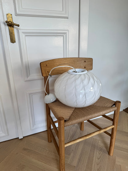 White Murano peacock ceiling lamp, 35 cm