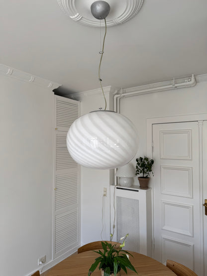 Huge vintage Murano pendant with classic swirl, 45 cm