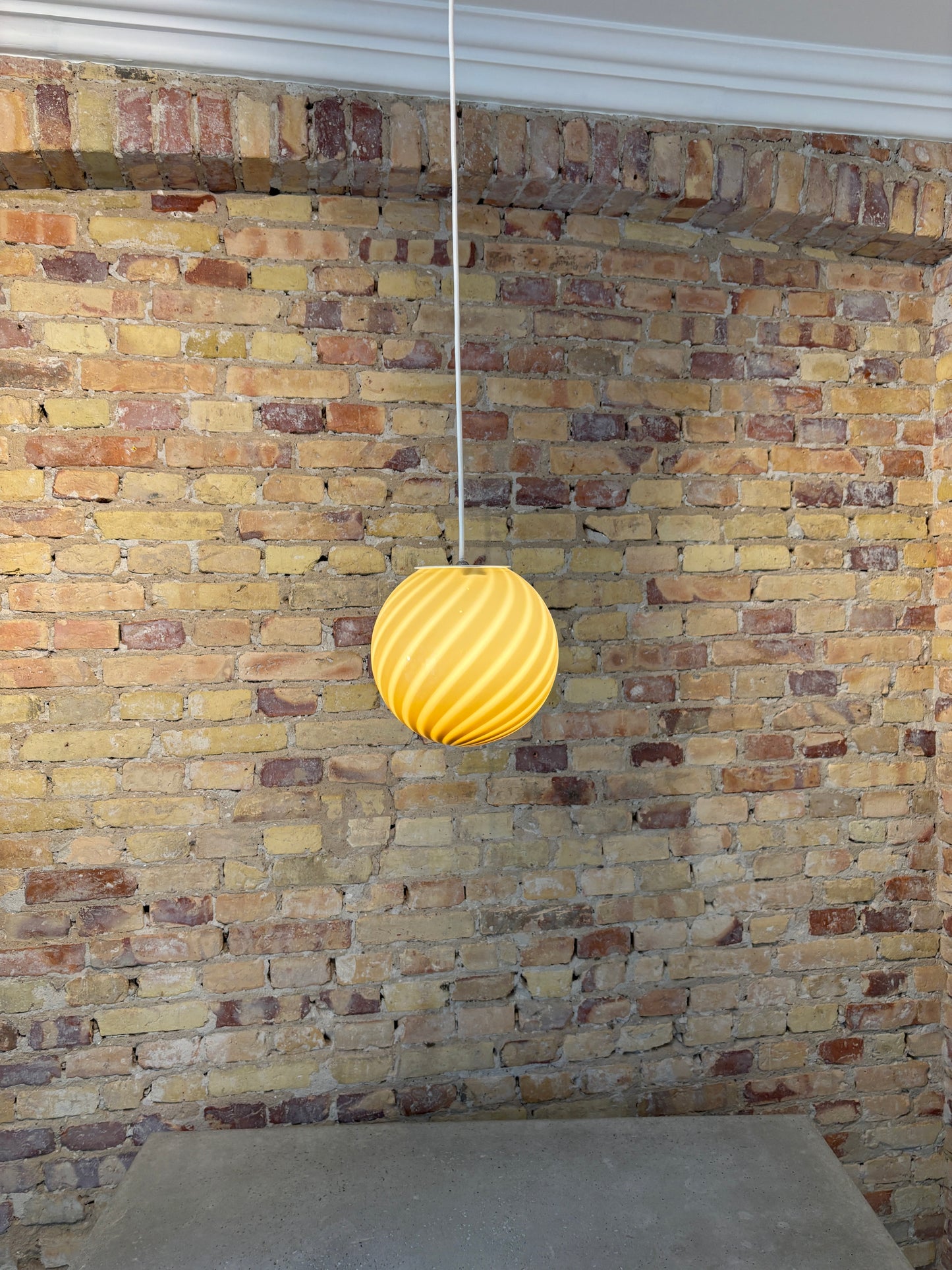 Brun Murano pendel, 20 cm