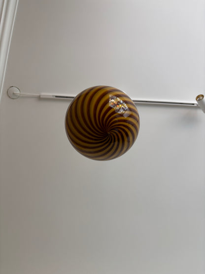 Amber/dark yellow Murano pendant light, 20 cm