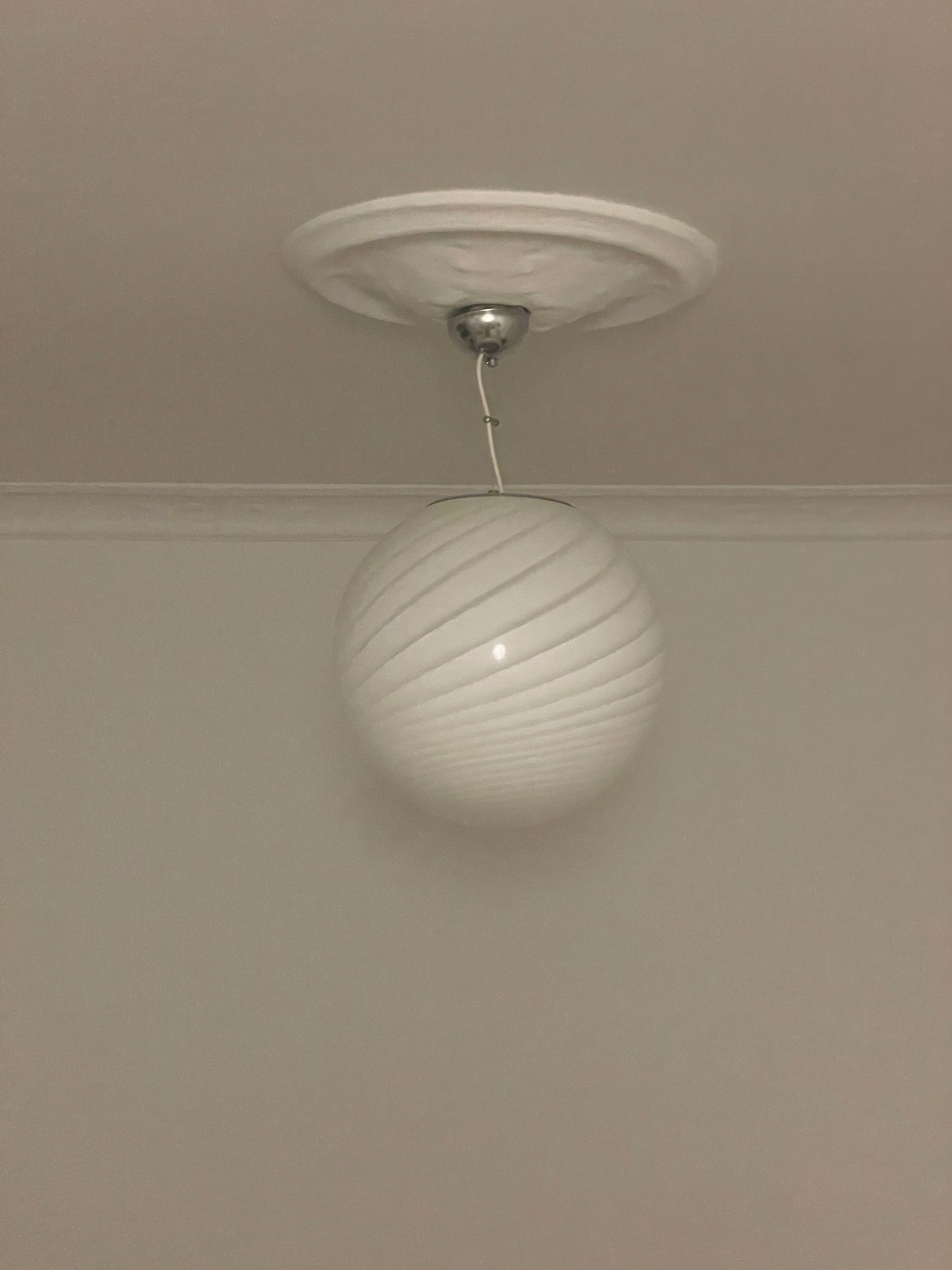 Klassisk rund murano pendel, 40 cm