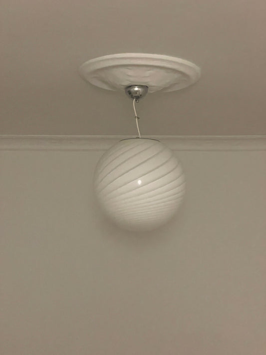 Klassisk rund murano pendel, 40 cm