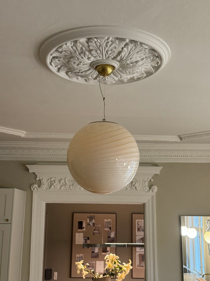 Lysegul Murano swirl loftslampe, 40 cm