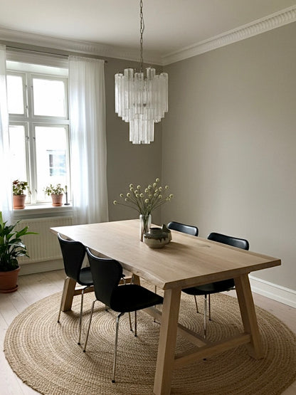 Murano lysekrone | Tuber | 30 glas | Klart glas