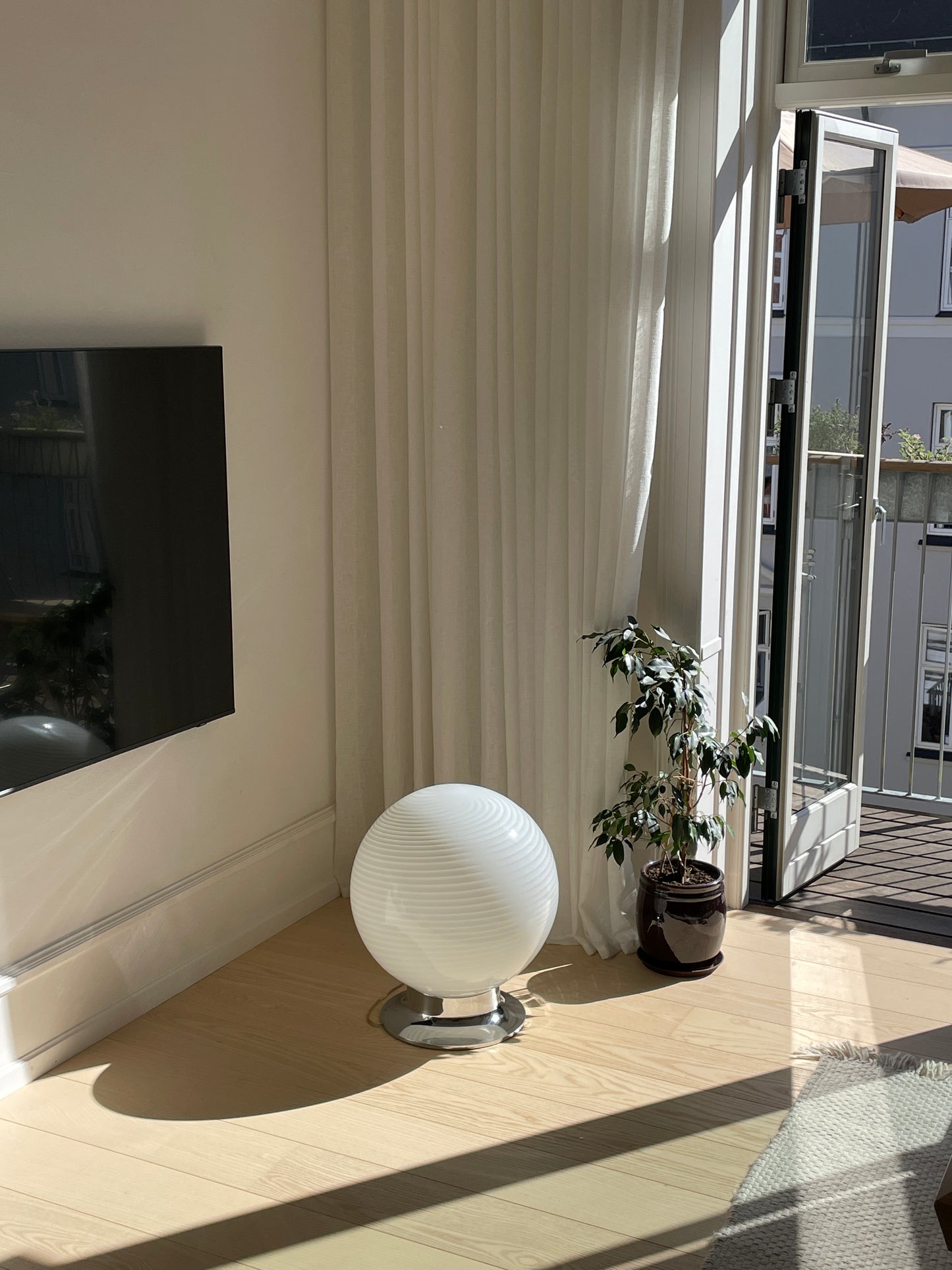 Stor vintage Murano bordlampe, 45 cm