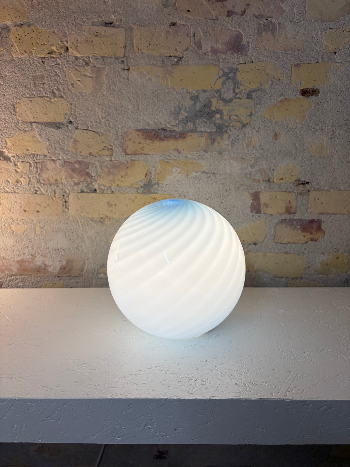 Lyseblå Murano pendel, 20 cm - 2. sortering
