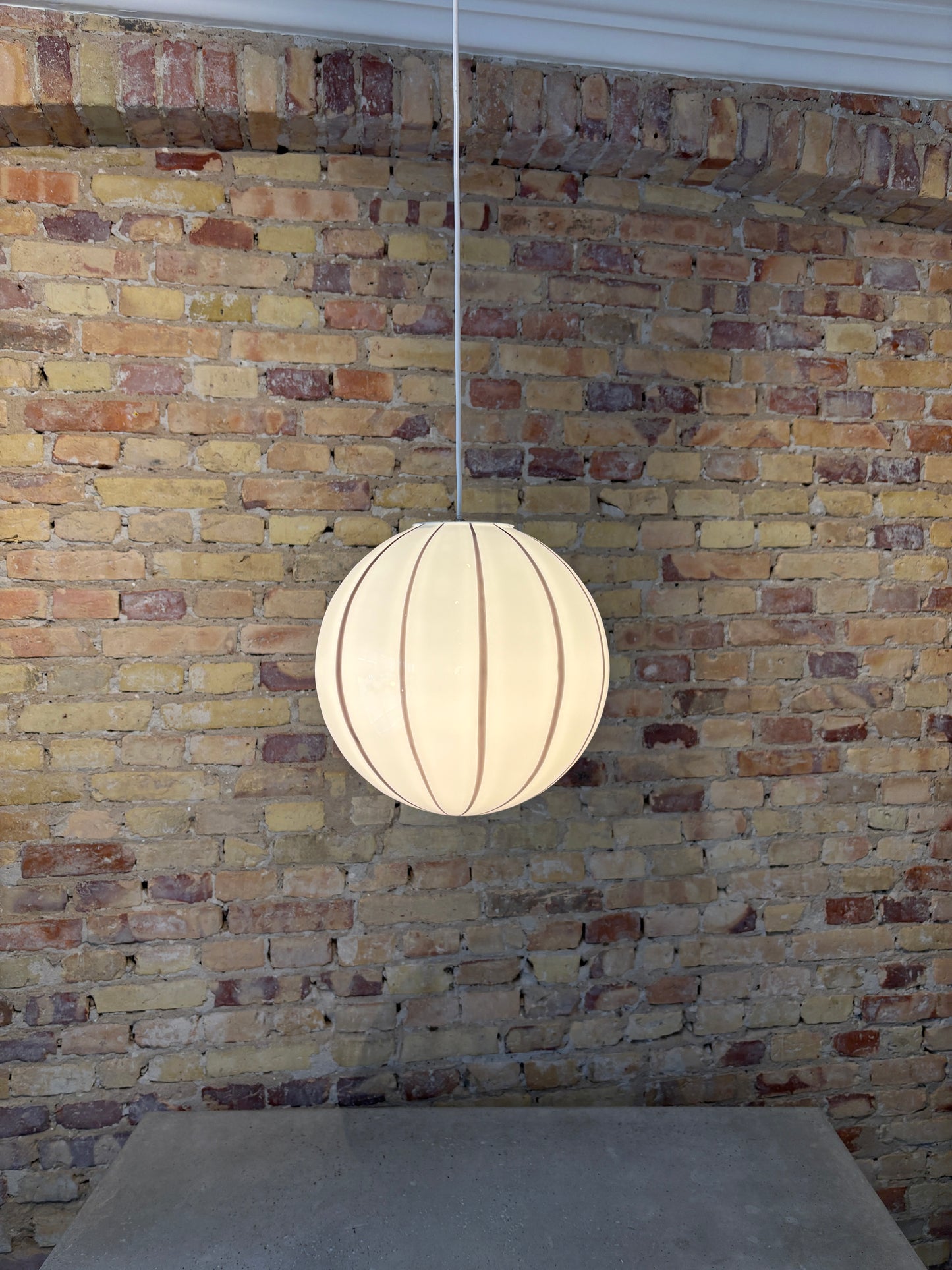 Filigrana Murano ceiling lamp with purple swirl, 30 cm