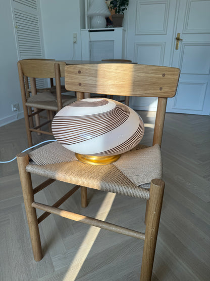 Vintage 'tivoli' Murano ceiling with brown swirl, 35 cm