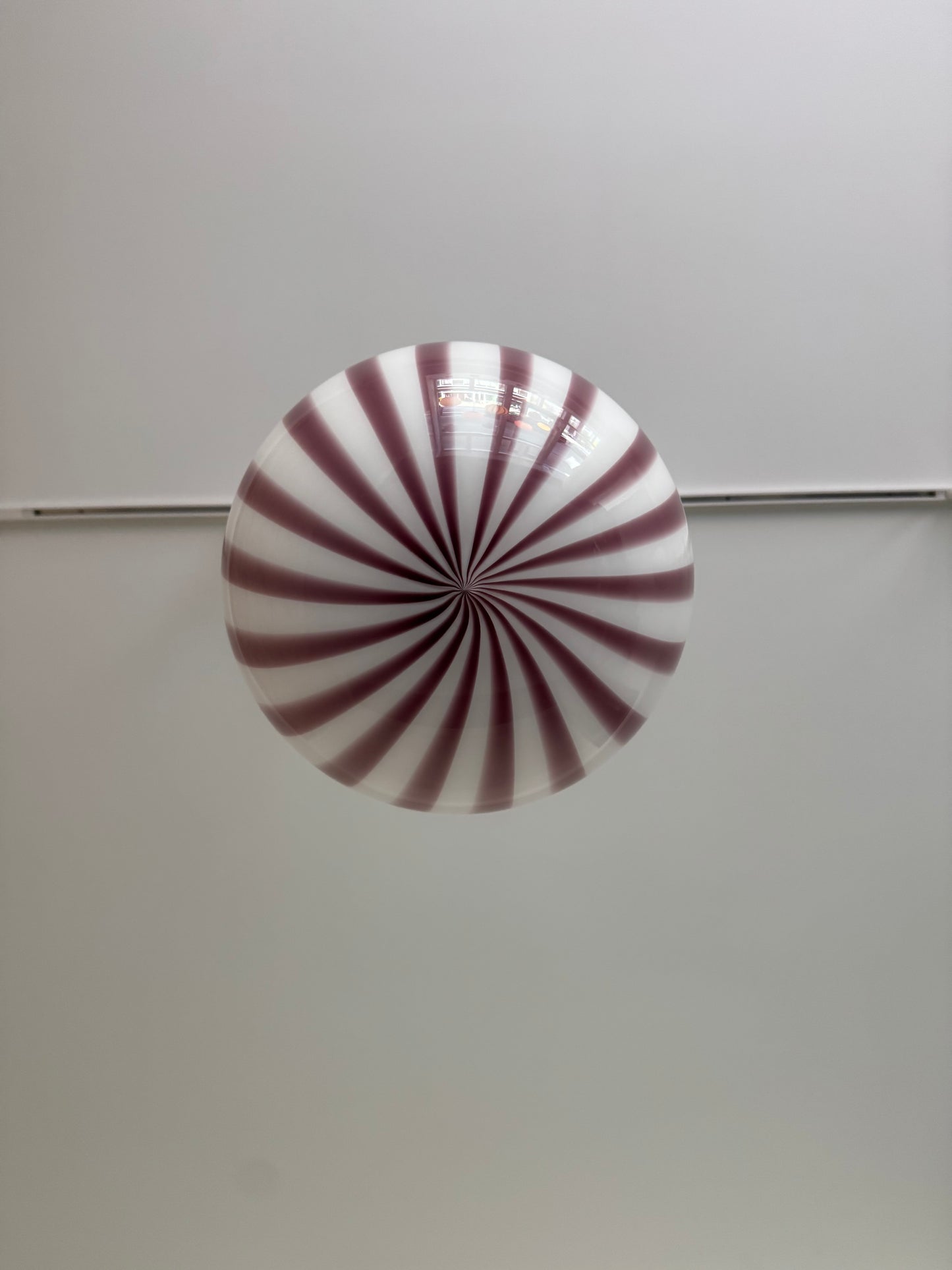 Lavendel candy Murano oval pendel, 33 cm