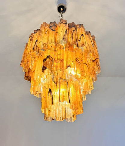 Murano Chandelier | Tuber | 48 glasses | Amber Alabaster