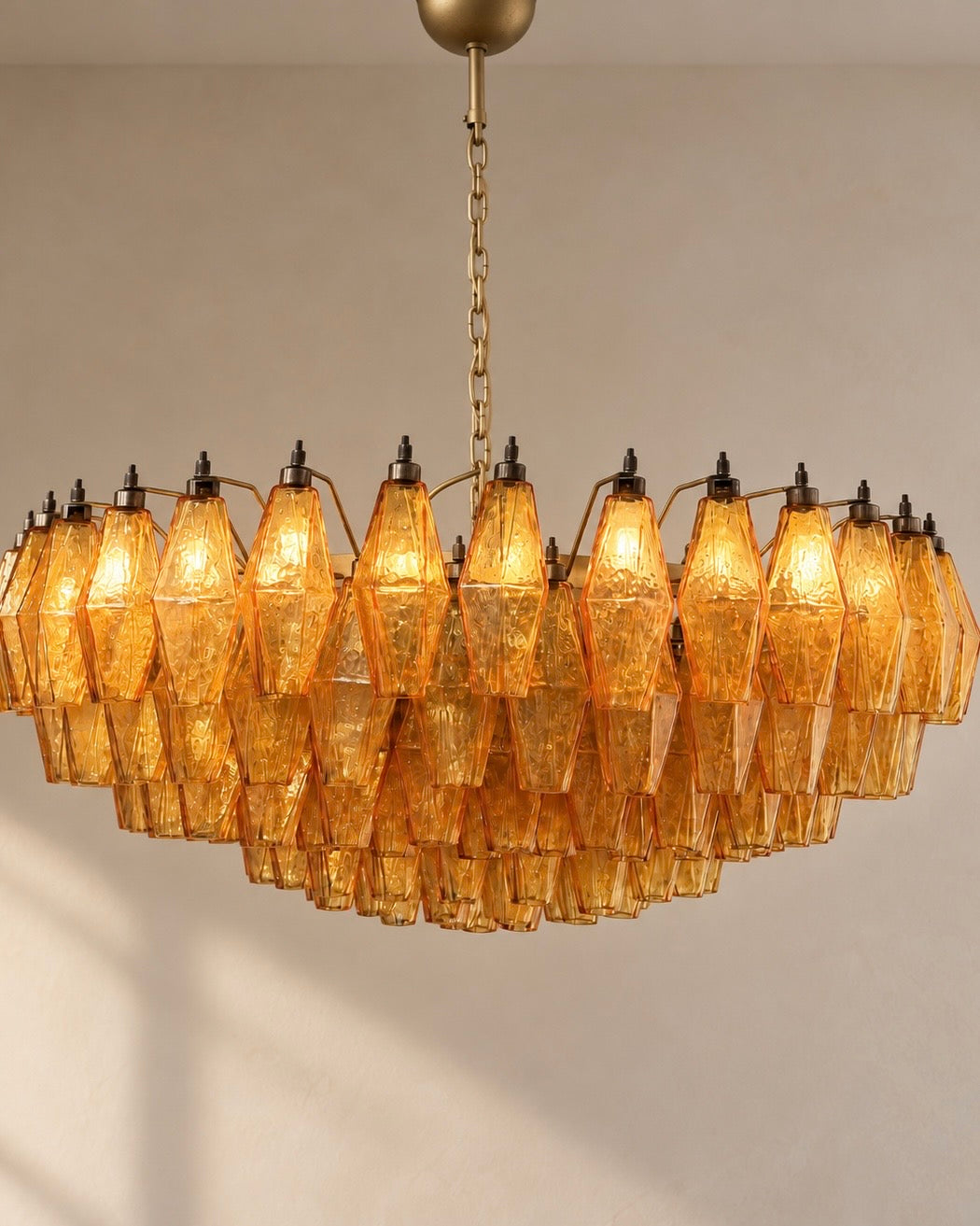 Murano lysekrone | Poliedri | 185 glas | Rav