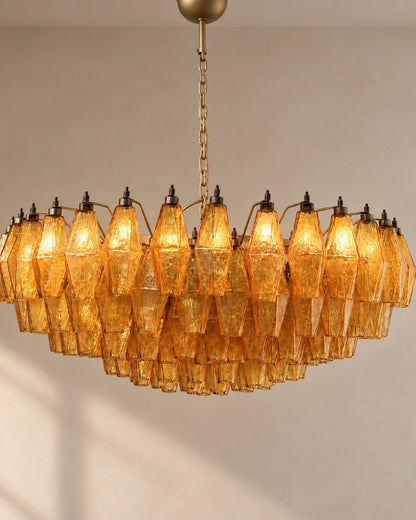 Murano lysekrone | Poliedri | 185 glas | Rav