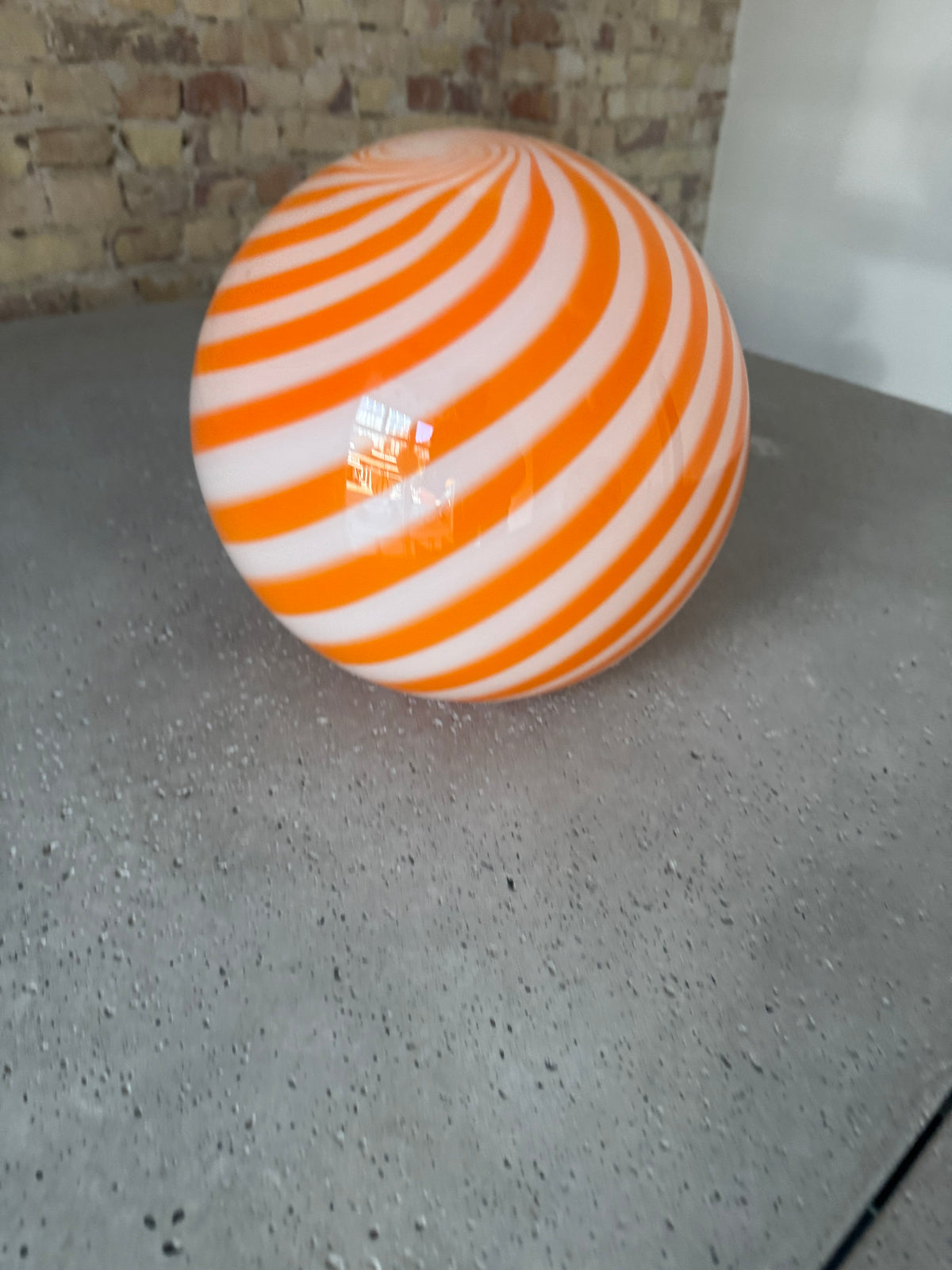 Orange 'solero' Murano swirl pendant, 30 cm - 2nd quality