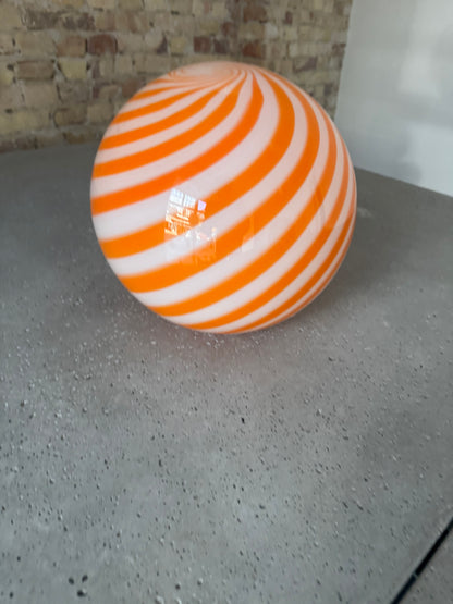 Orange 'solero' Murano swirl pendant, 30 cm - 2nd quality