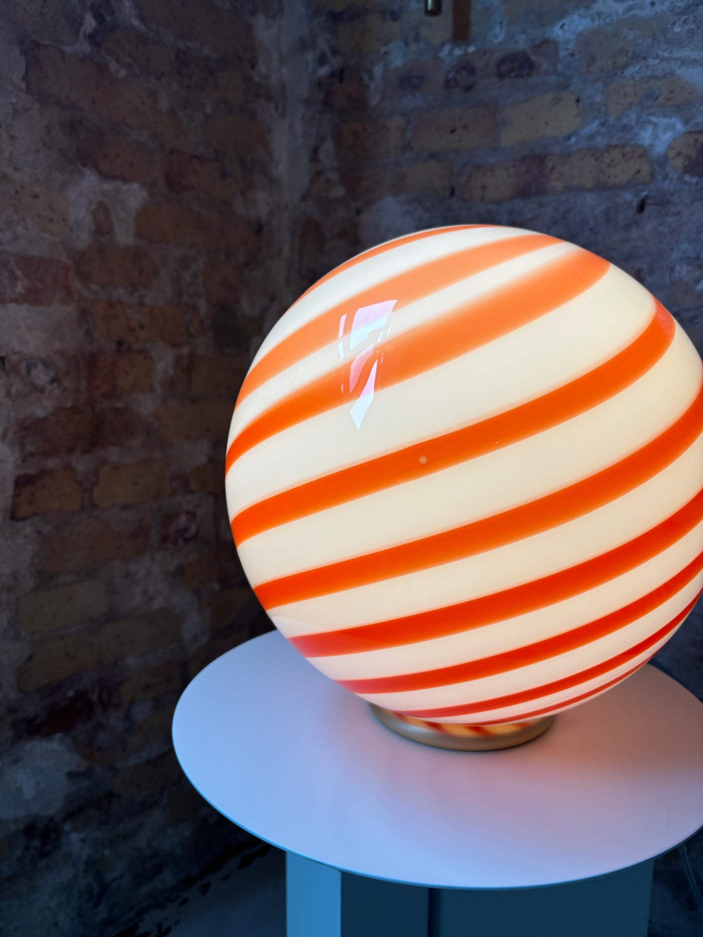 Rød candy murano bordlampe, 30 cm