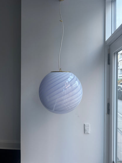 Large ceiling lamp with purple swirl, 40 cm