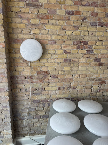 Hvid Murano plafond, 30 cm