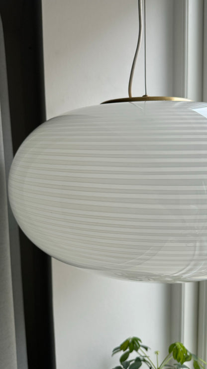 Murano oval pendant with horizontal swirl, 45 cm