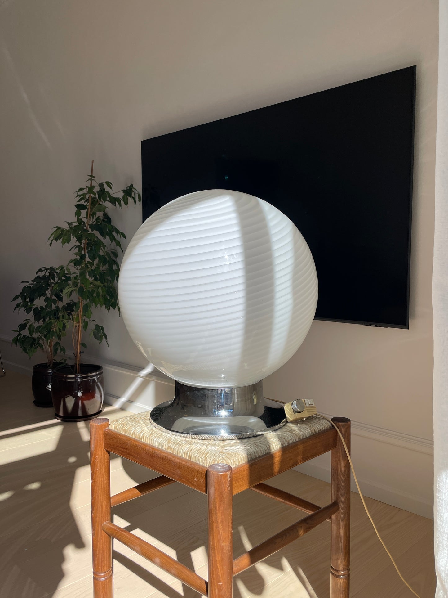 Stor vintage Murano bordlampe, 45 cm