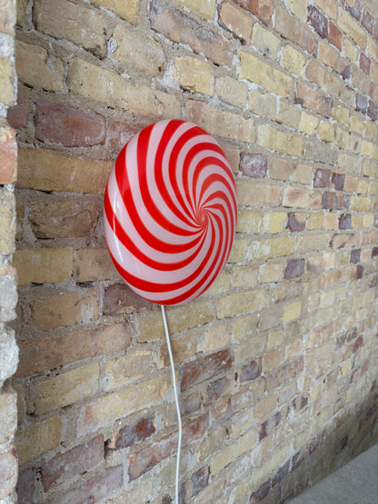 Rød swirl Murano plafond, 30 cm
