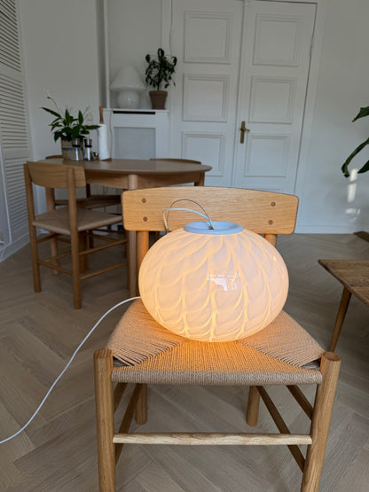 White Murano peacock ceiling lamp, 35 cm