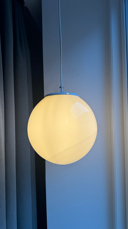 Murano cream/light yellow round pendant, 24 cm