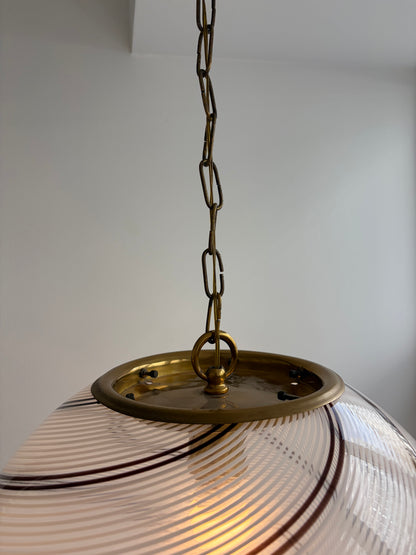 Meget smuk vintage Murano filigrana pendel, 40 cm