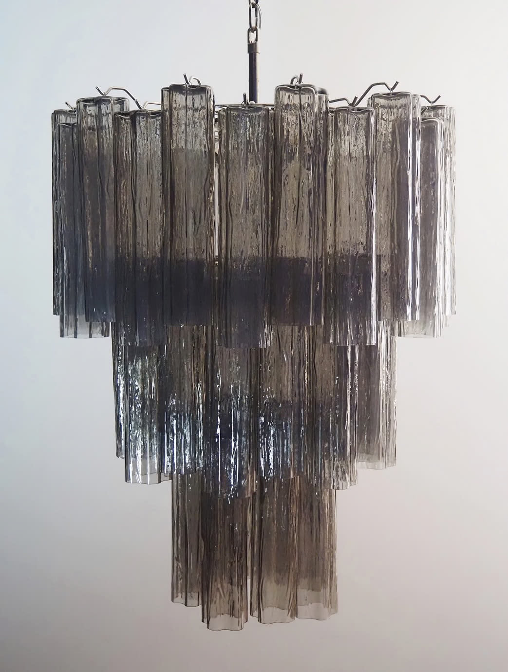 Murano lysekrone | Tuber | 48 glas | Røg-farvet glas