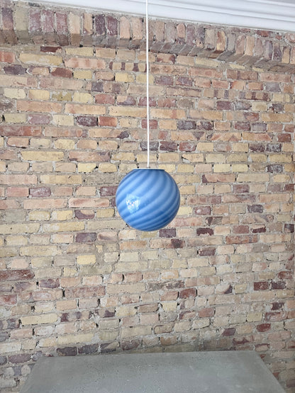 Blue swirl Murano pendant lamp, 20 cm