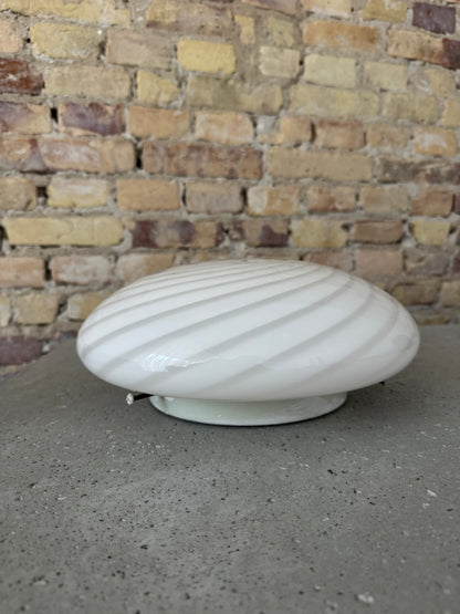 Hvid vintage Murano plafond lampe, 30 cm