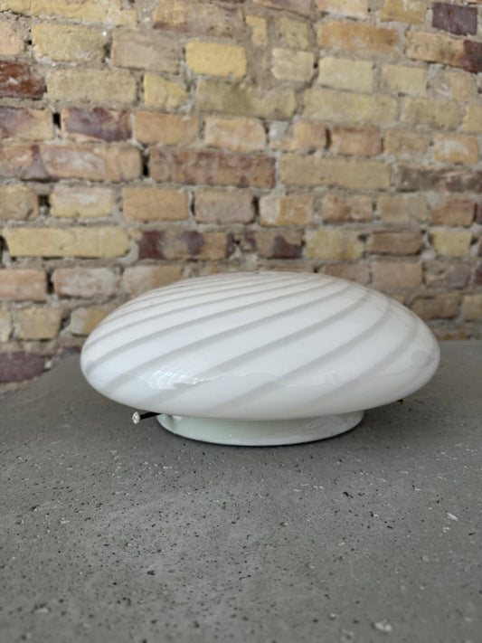 Hvid vintage Murano plafond lampe, 30 cm