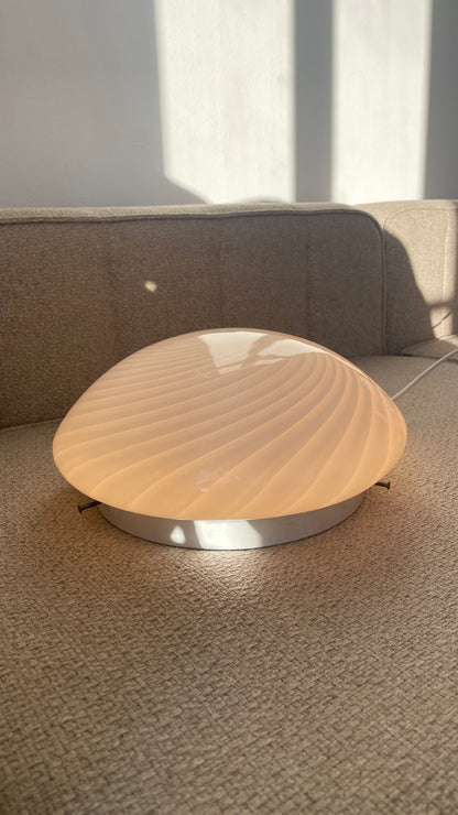 Murano plafond i klassisk hvid swirl, 30 cm