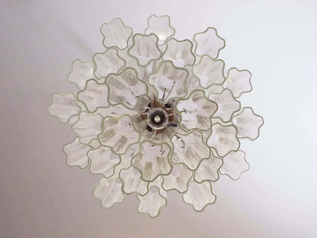 Murano lysekrone | Tuber | 30 glas | Klart glas