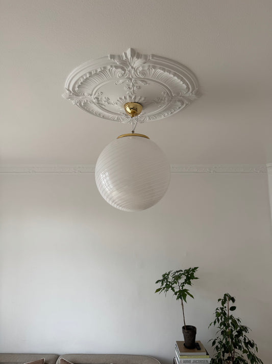 Klassisk rund Murano pendel, 40 cm