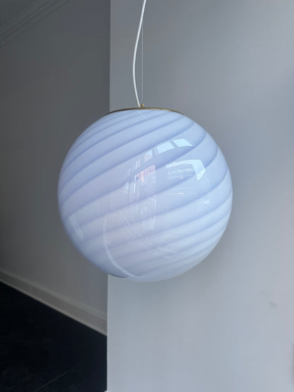 Large ceiling lamp with purple swirl, 40 cm