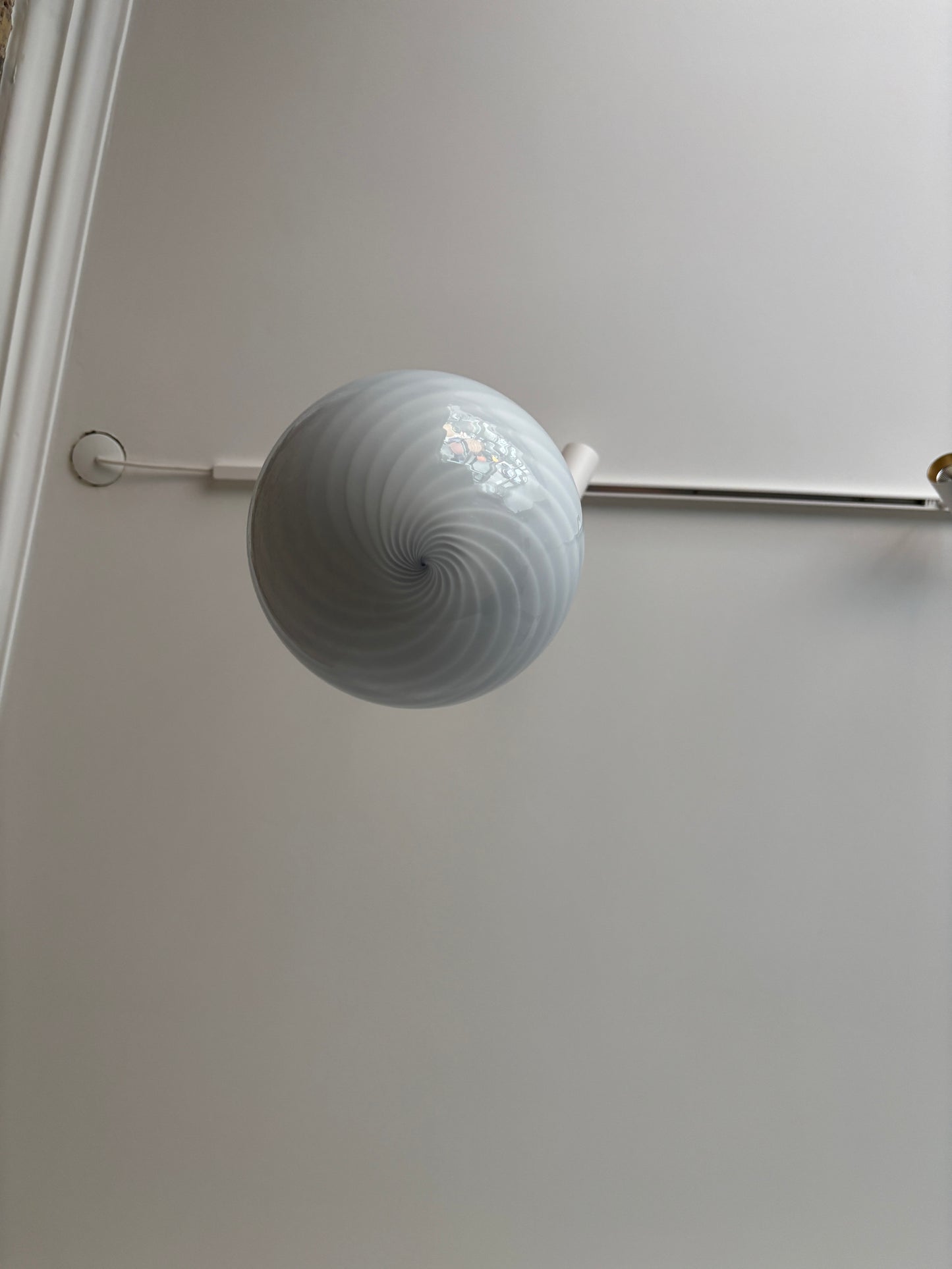 Lyseblå Murano pendel, 20 cm