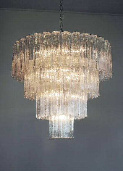 Murano lysekrone | Tuber | 78 glas | Klart glas