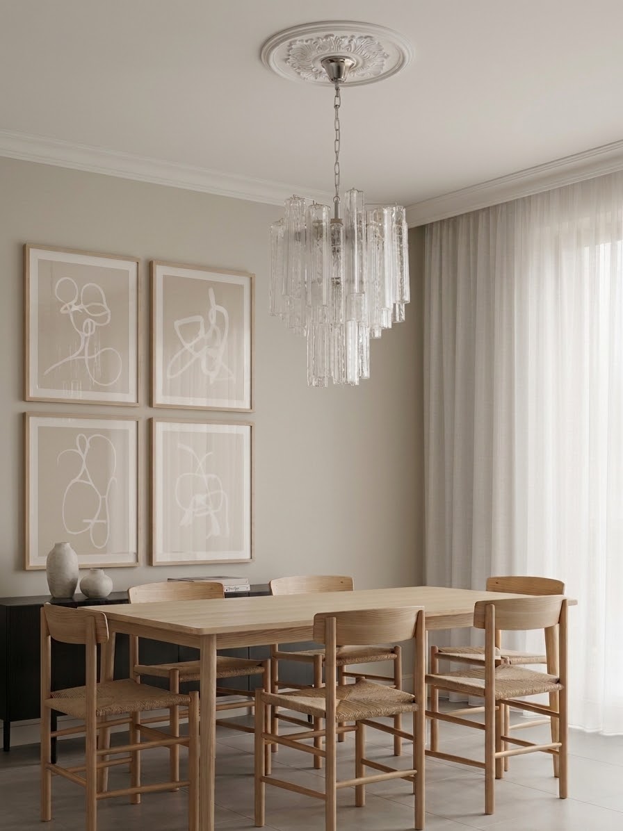 Murano chandelier | Tuber | 30 glass | Clear glass